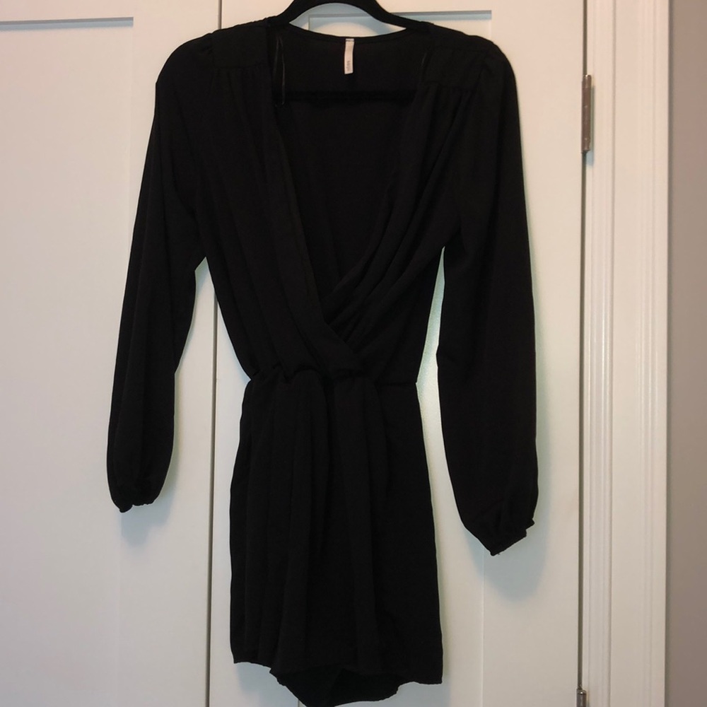 Urban outfitters black long sleeve romper